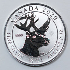 2020 Canada $2 - Woodland Caribou - 3/4 oz .9999 Silver-1