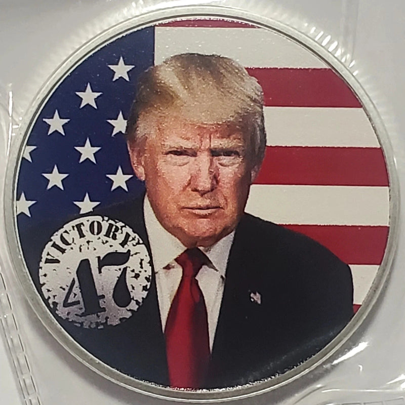 1 oz .999 Colorized Silver Round USA Leader President Donald J. Trump Victory 47-7