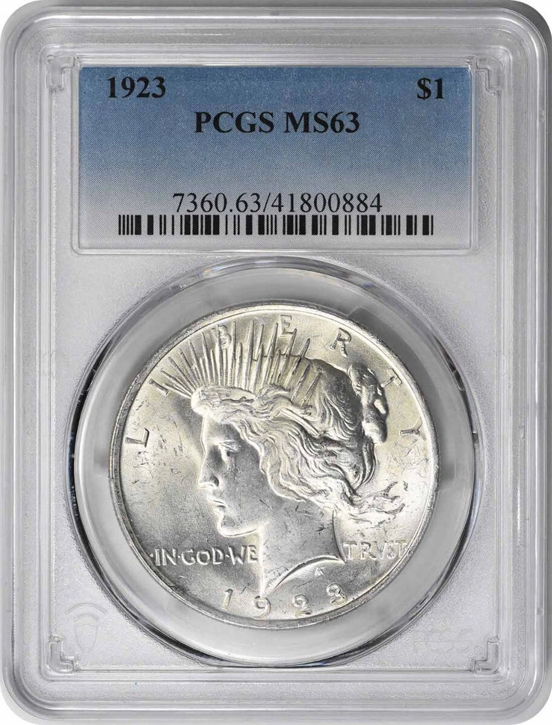 1923 Peace Silver Dollar MS63 PCGS-1