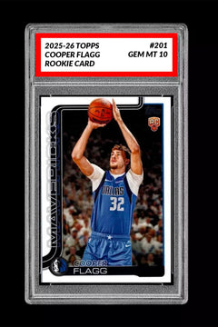 Graded 10 COOPER FLAGG ROOKIE RC 2025-26 TOPPS #201 Basketball-1