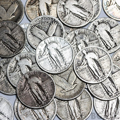 Lote de monedas de plata al 90 % de Standing Liberty Quarters, en circulación. ¡Elige cuántas!-3