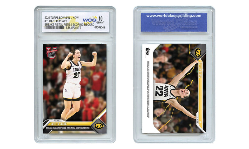 2024 Topps Bowman CAITLIN CLARK Card #61 NCAA All-Time Scoring - GEM MINT 10-2