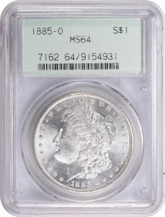 1885-O Morgan Silver Dollar MS64 PCGS-1