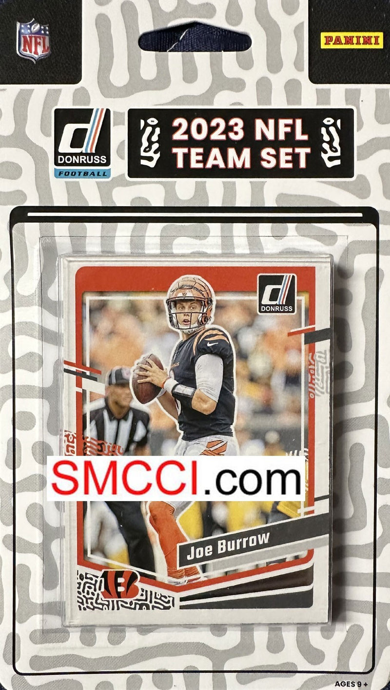 Cincinnati Bengals 2023 Donruss Factory Team Set Joe Burrow Chase 4 Rookie Cards-1