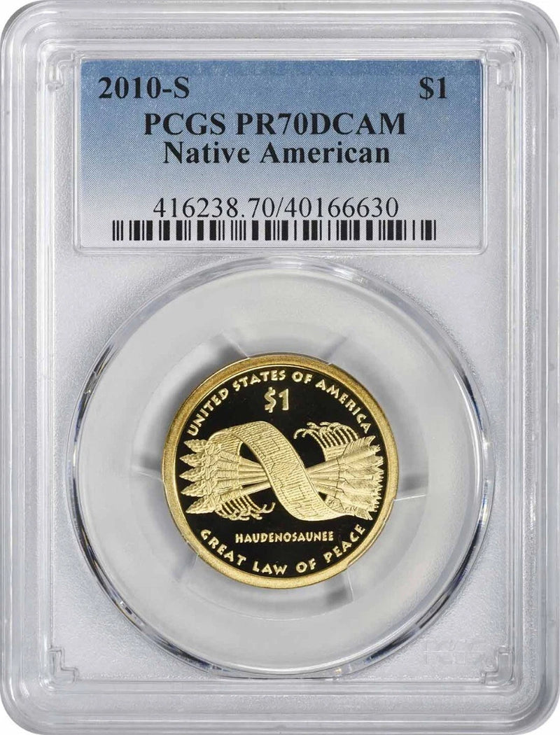 2010-S Sacagawea Native American Dollar PR70DCAM PCGS Proof 70 Deep Cameo-1