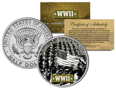 World War II AFRICAN AMERICAN SOLDIERS JFK Kennedy Half Dollar US Coin-1