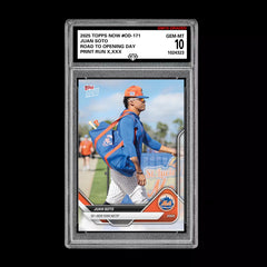 Graded 10 Juan Soto 2025 Topps Now Road to Opening Day #OD-171 NY METS-1