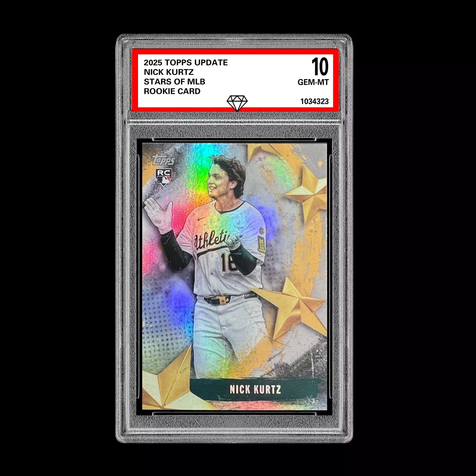 Graded 10 Nick Kurtz 2026 Topps Update Stars of MLB Rookie SMLB-61 Athletics