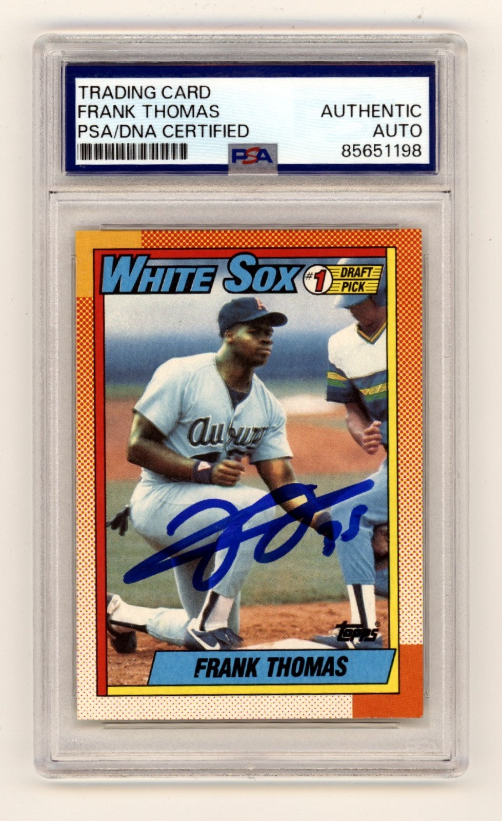 Frank Thomas 1990 Topps #414 Rookie RC Signed PSA Authentic Auto White Sox-1