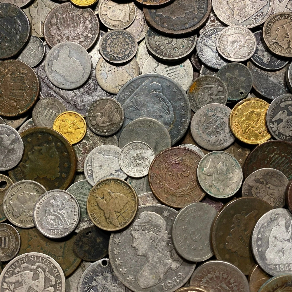 Estate Lot Old US Type Coin ✯ Cull Flying Shield Silver Seated P S O ✯-6