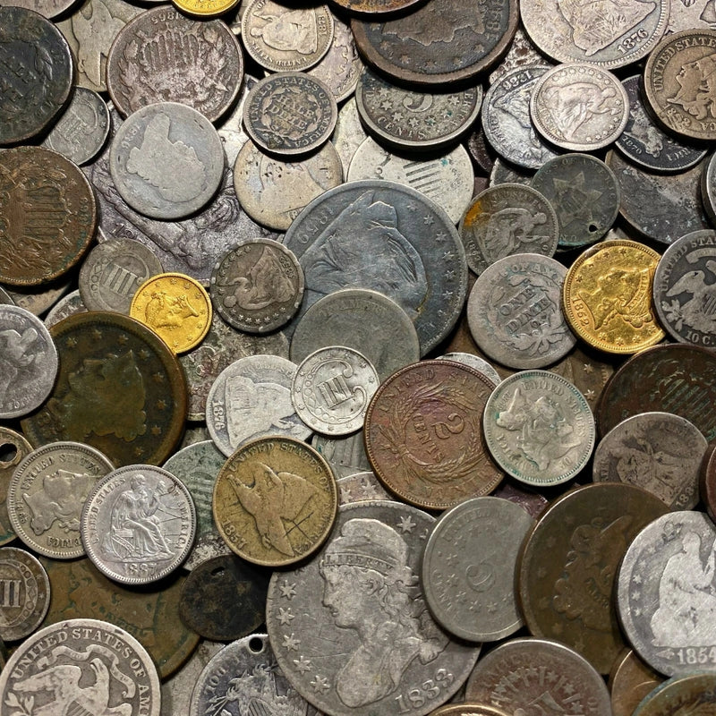 Estate Lot Old US Type Coin ✯ Cull Flying Shield Silver Seated P S O ✯-6