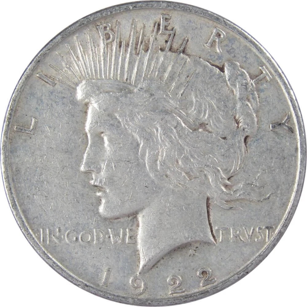 1922 D Peace Dollar VF Very Fine 90% Silver $1 US Coin Collectible-1
