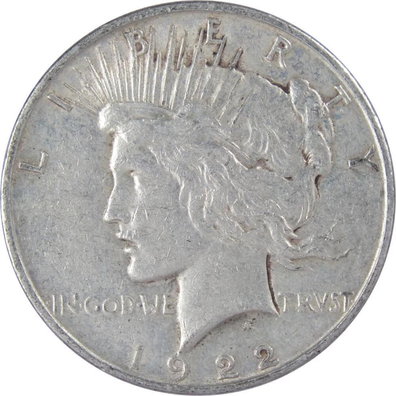 1922 D Peace Dollar VF Very Fine 90% Silver $1 US Coin Collectible-1