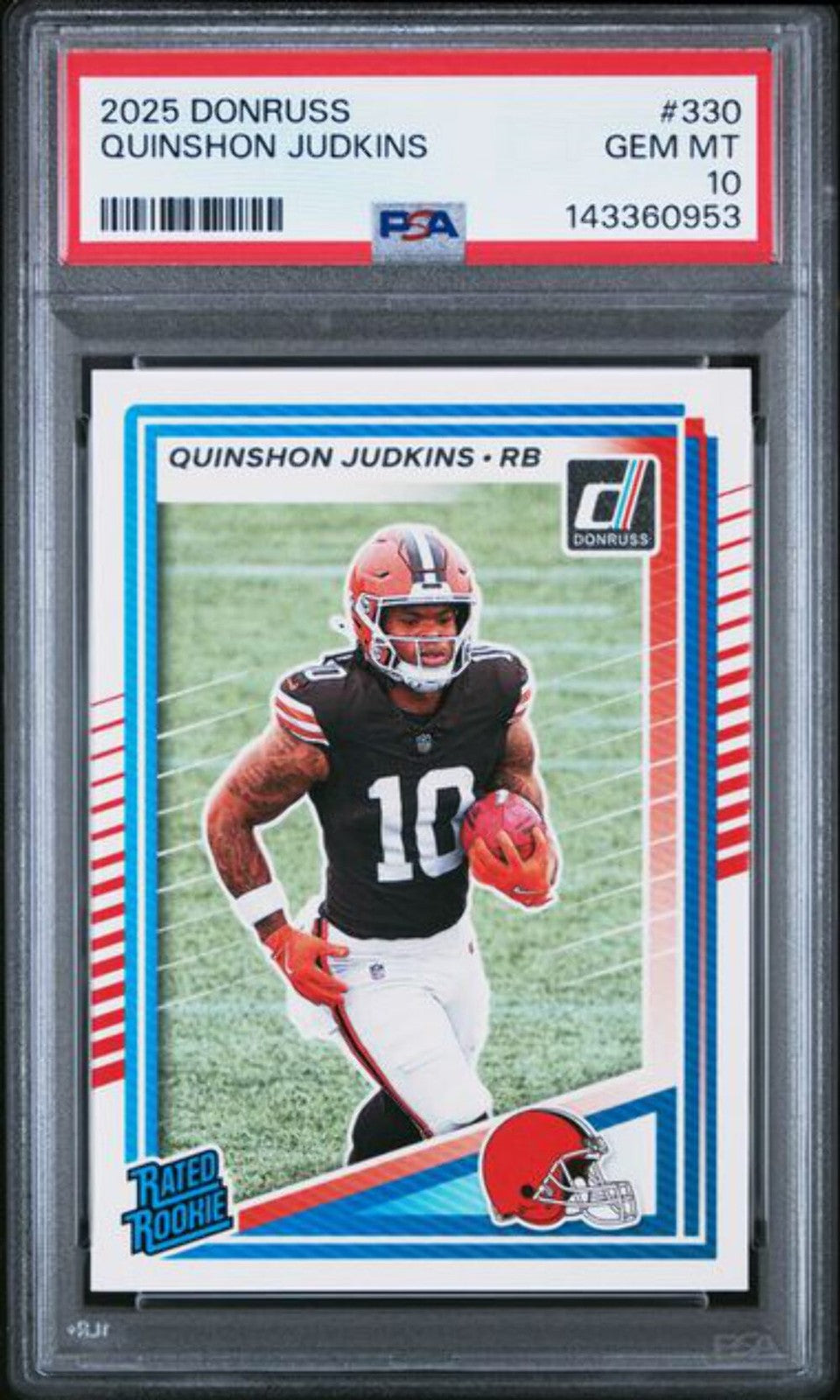 Graded 2025 Panini Donruss Quinshon Judkins #330 Rookie RC Card PSA 10 Gem Mint-1