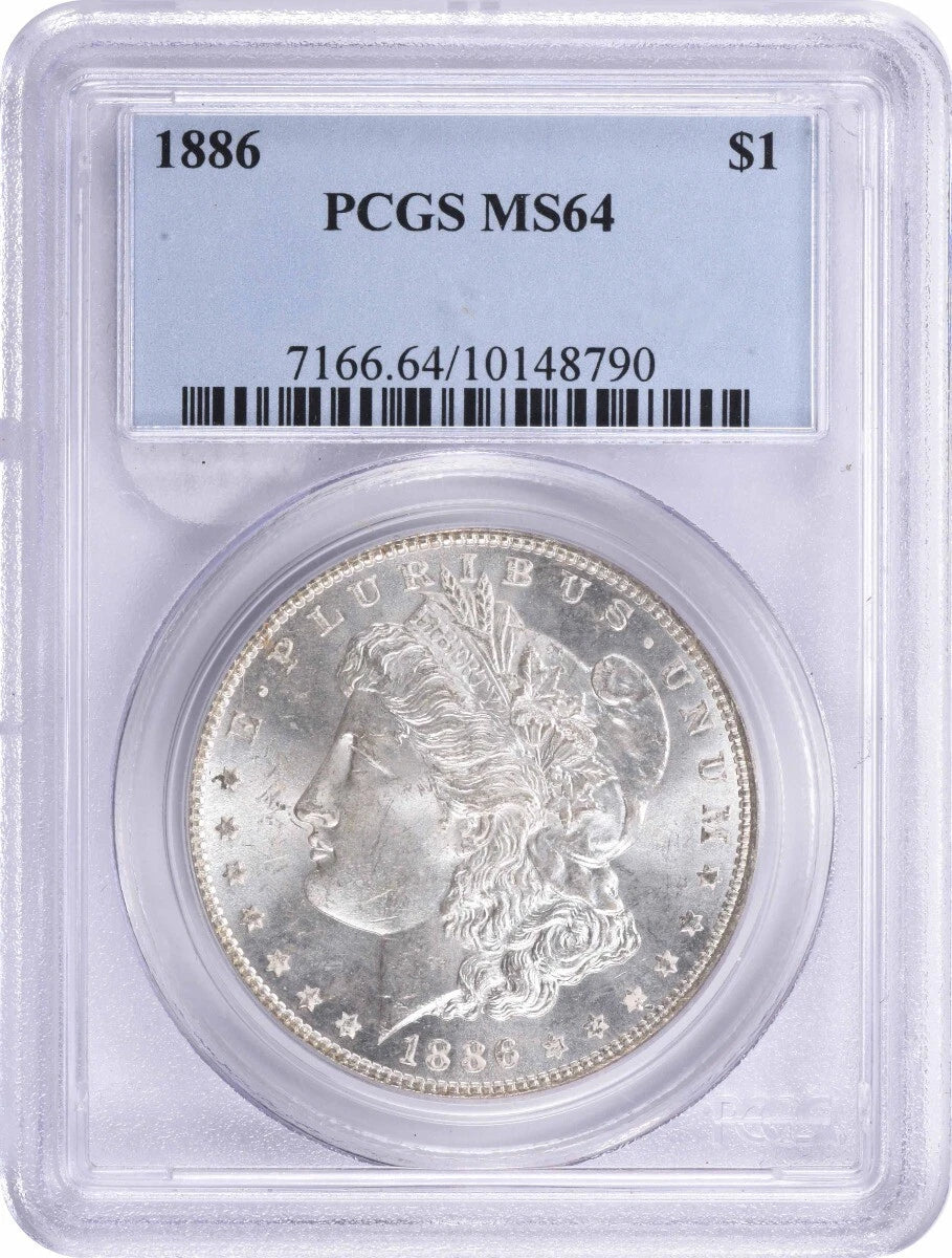 1886 Morgan Silver Dollar MS64 PCGS-2