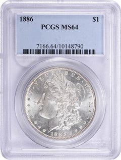 1886 Morgan Silver Dollar MS64 PCGS-2