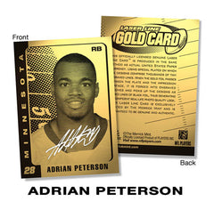 2007 ADRIAN PETERSON Vikings ROOKIE Signature 23K GOLD Laser Line Card-1