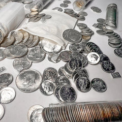 Lote mixto de medio dólar de plata sin circular | Monedas antiguas estadounidenses. Liquidación.-7