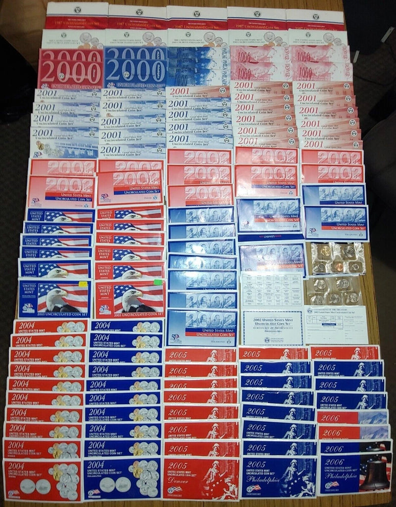 US Mint Sets ✯ Clad Silver ✯ Coins ✯ Lot 15 Years+ Estate Uncirculated BU 1969--4