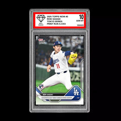 Graded 10 Roki Sasaki Rookie RC Tokyo Series 2025 MLB Topps NOW #3-1