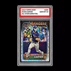 Graded 10 Evan Carter 2024 Topps #280 RC Rookie Card All Star Game Foil-1