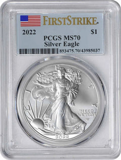 2022 $1 American Silver Eagle MS70 First Strike PCGS-1