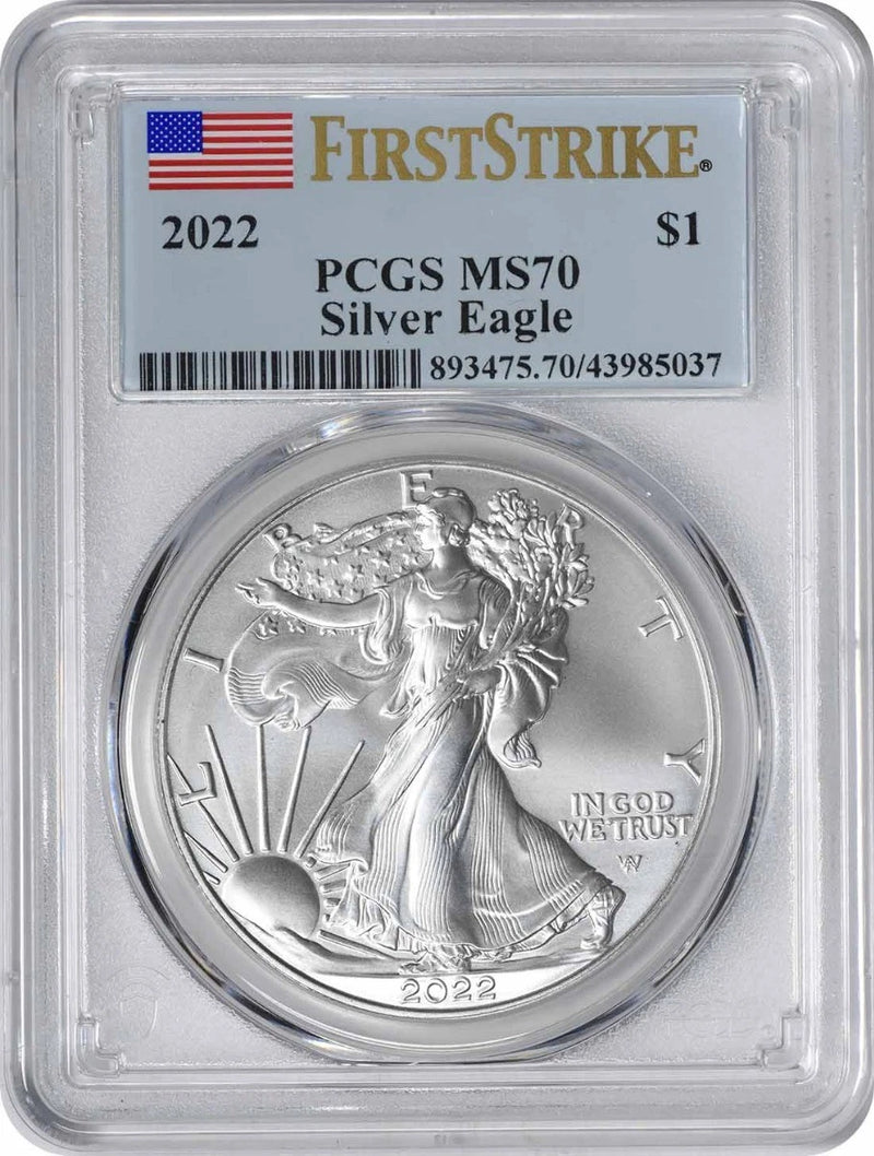 2022 $1 American Silver Eagle MS70 First Strike PCGS-1