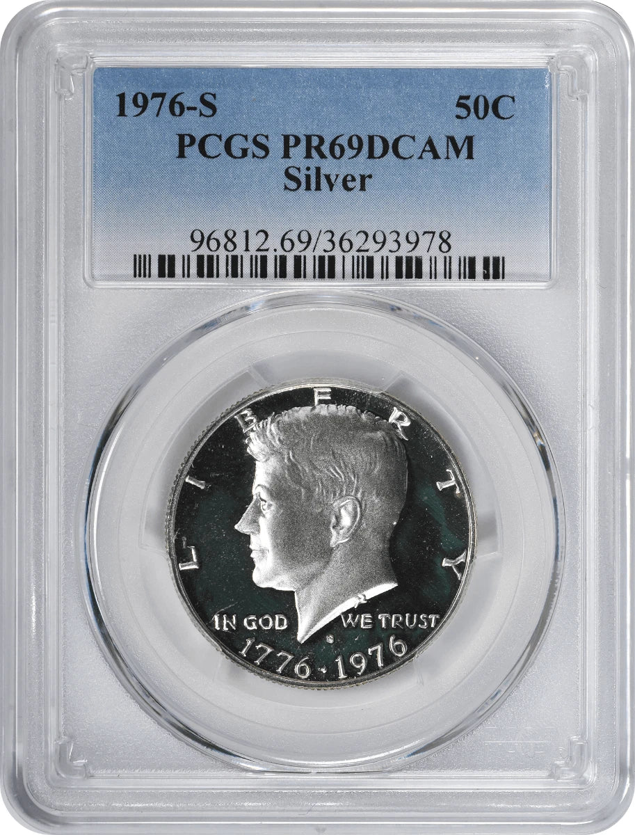1976-S Silver Kennedy Half PR69DCAM PCGS Proof 69 Deep Cameo-1