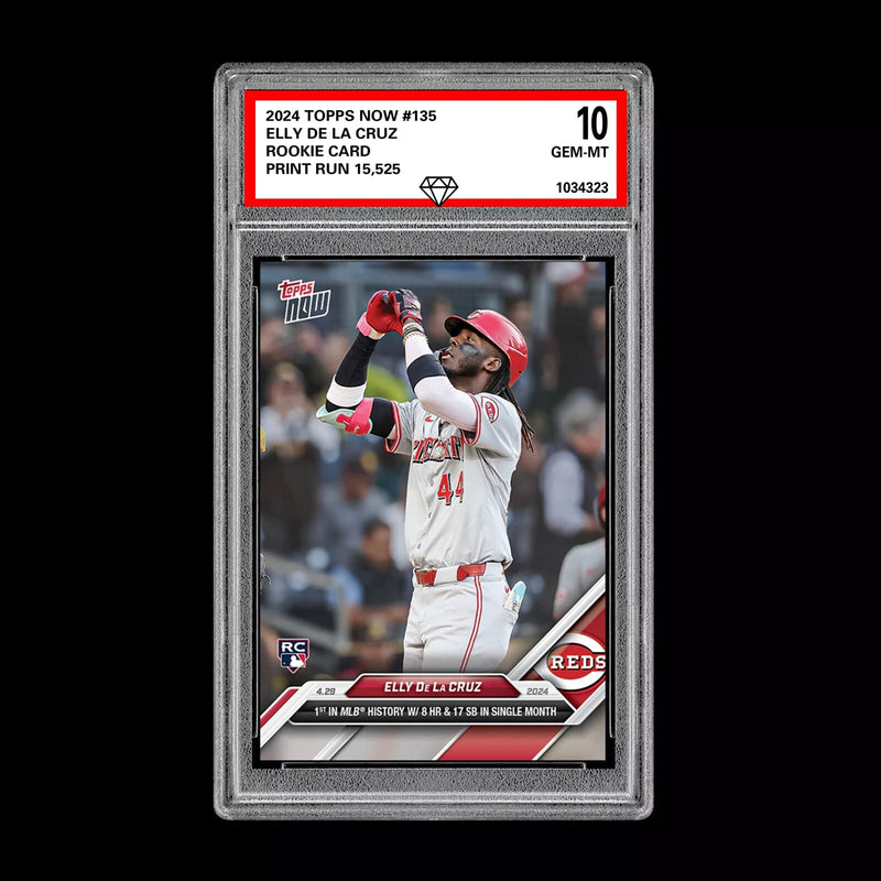 Graded 10 Elly De La Cruz #135 2024 Topps Now RC Rookie Card MLB HISTORY-1
