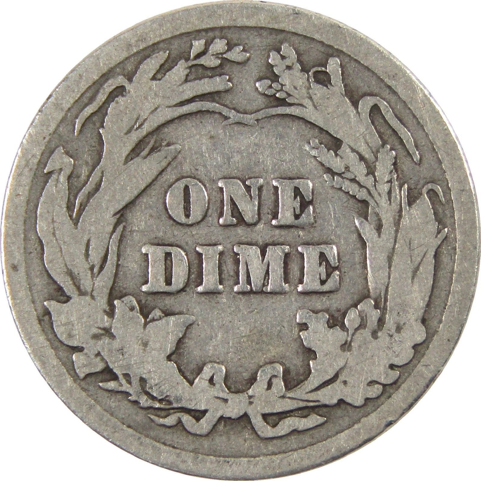 1911 Barber Dime G Good Silver 10c Coin-2