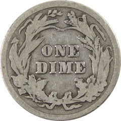1911 Barber Dime G Good Silver 10c Coin-2