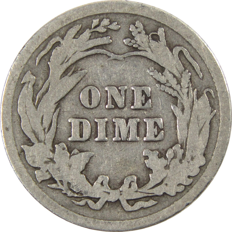 1911 Barber Dime G Good Silver 10c Coin-2
