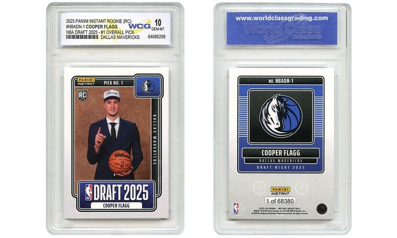 2025 Panini COOPER FLAGG #NBADN-1 NBA #1 Draft Pick Rookie Card RC - GEM MINT 10-4