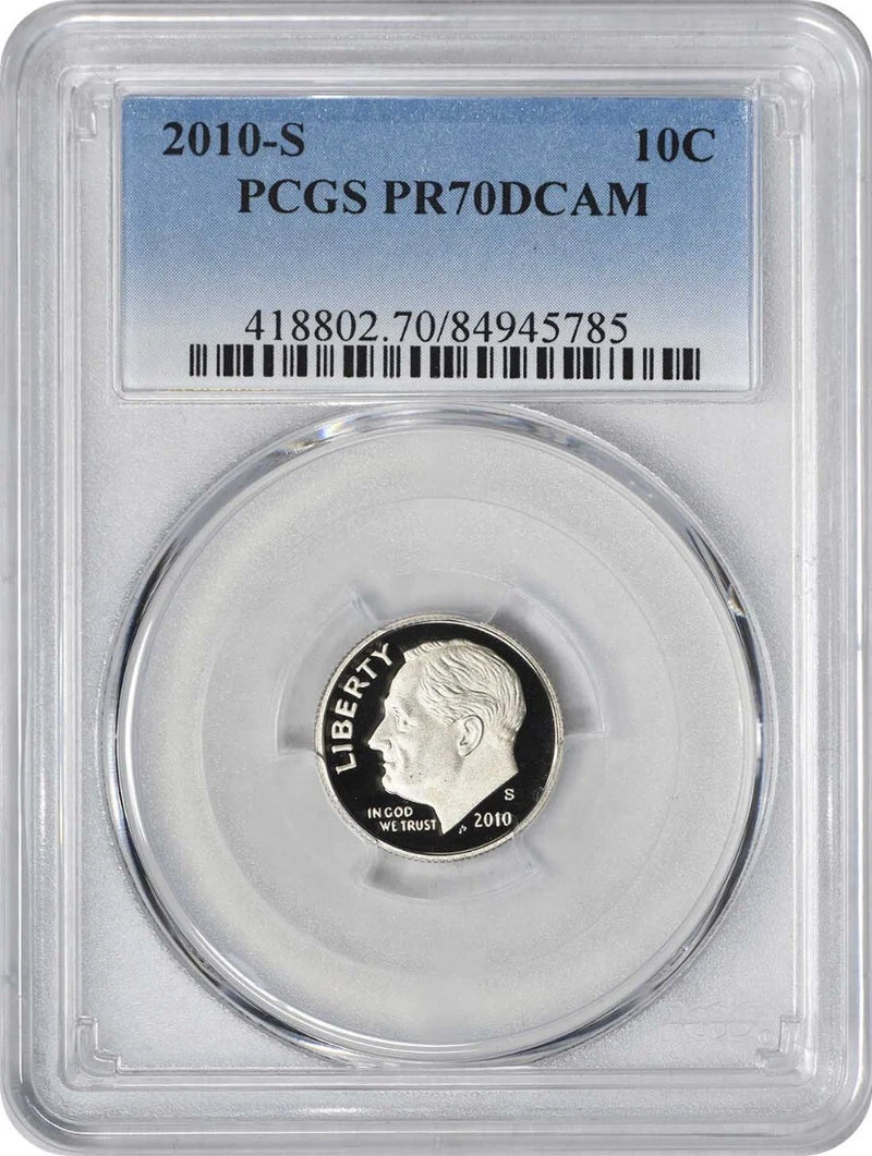 2010-S Roosevelt Dime PR70DCAM Clad PCGS-1