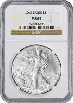 2012 American Silver Eagle Dollar MS69 NGC Mint State 69-1