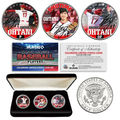 SHOHEI OHTANI Shotime Officially Licensed JFK Half Dollar 3-Coin Set w/ Box-1