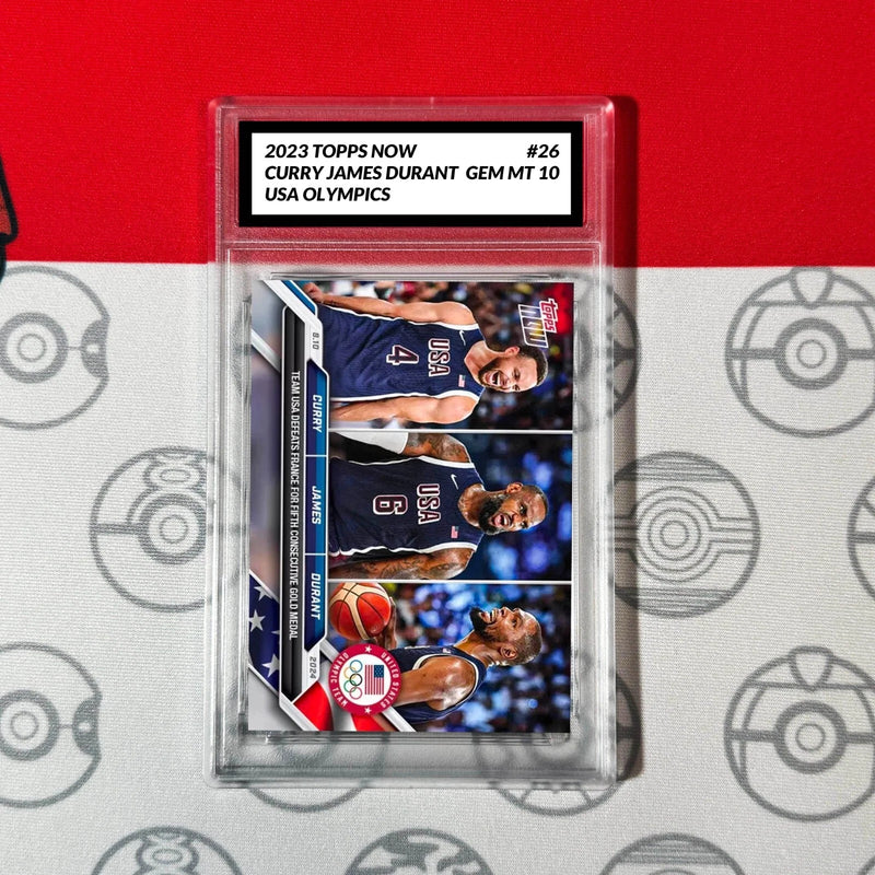 GRADED 10 Steph Curry Lebron James Durant 26 2024 Topps Now Olympics-1