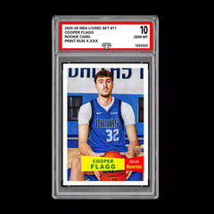 Graded 10 Cooper Flagg RC Rookie Card 2025-26 Topps Now Living Set Dallas-1