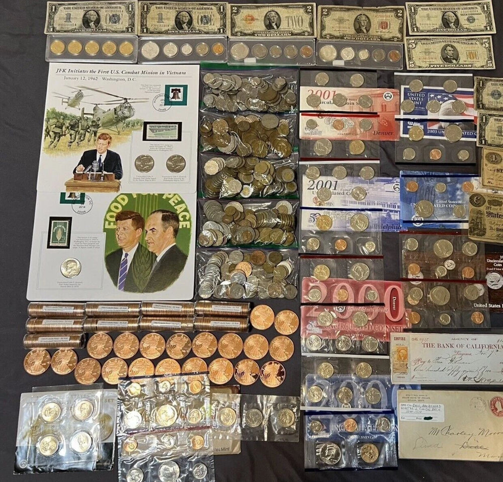 ✯ Gold and Silver Estate Lot Sale ✯ Old U.S. Coins Bullion ✯ .999 Silver Bars-1