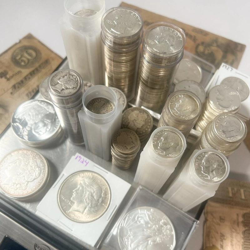 Lote mixto de monedas de plata estadounidenses antiguas (escala de plata estadounidense) | Liquidación-6