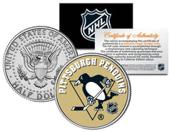 PITTSBURGH PENGUINS NHL Hockey JFK Kennedy Half Dollar U.S. Coin * LICENSED *-1