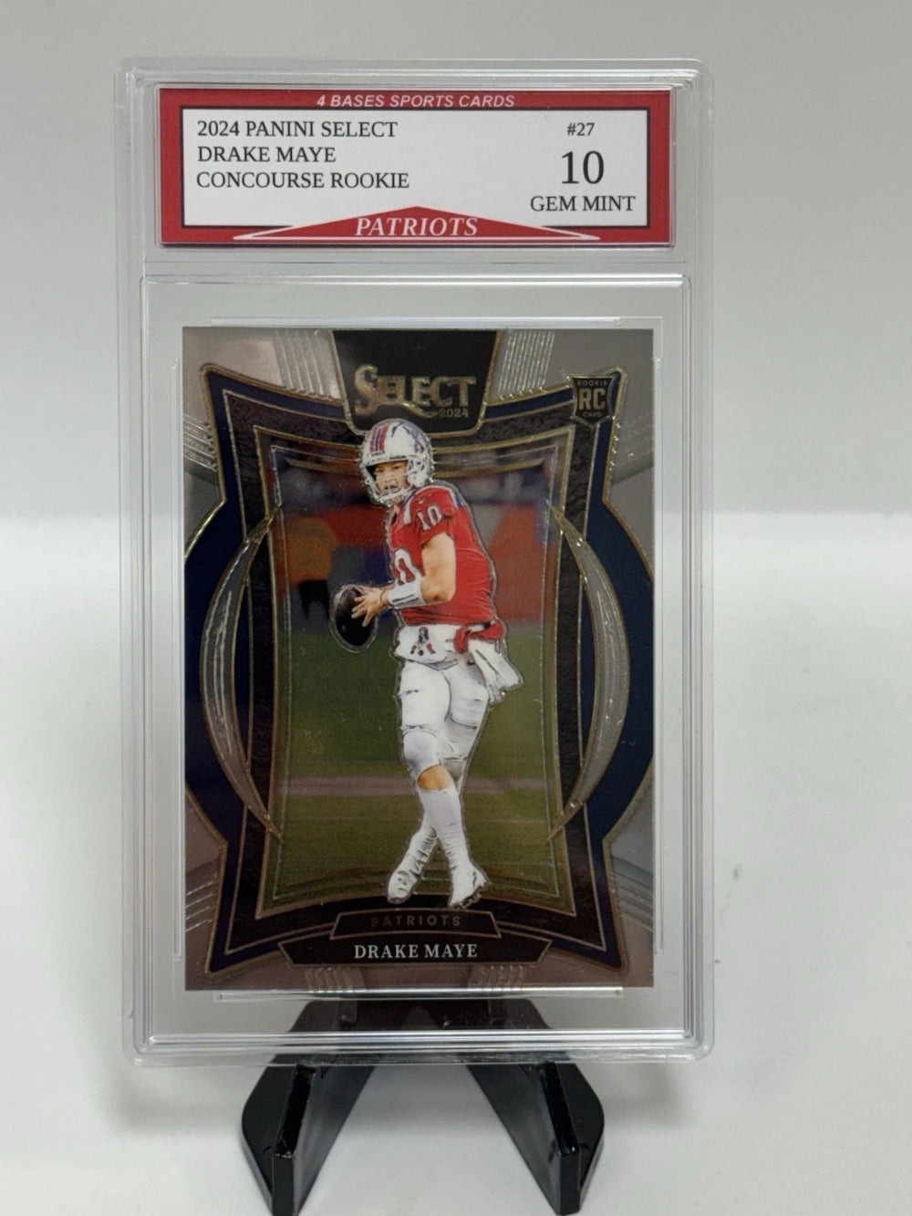 2024 Panini Select Drake Maye Patriots Concourse Nivel Novato #27 Gem Mint 10.-1