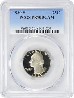 1980-S Washington Quarter PR70DCAM PCGS-1