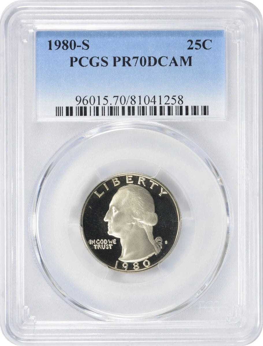 1980-S Washington Quarter PR70DCAM PCGS