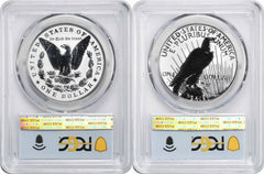 2025-S Morgan and Peace Silver Dollar 2-Coin Reverse Proof Set PR69 FDOI PCGS-2