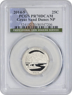 2014-S Flag Clad Great Sand Dunes Park Quarter PR70DCAM PCGS Proof 70 Deep Cameo-1