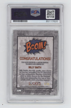 Billy Smith 2024 Hits Memorabilia BOOM Silver #/31 Signed PSA Auto Islanders-2