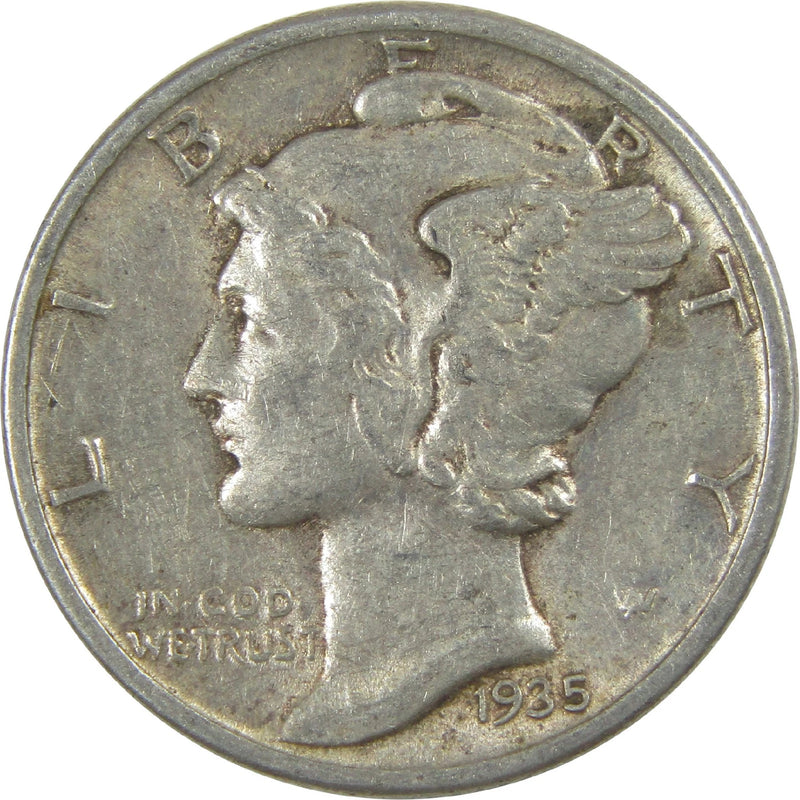 1935 Mercury Dime XF EF Extremely Fine Silver 10c Coin-1