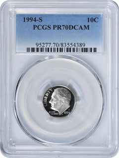 1994-S Roosevelt Dime PR70DCAM Clad PCGS-1