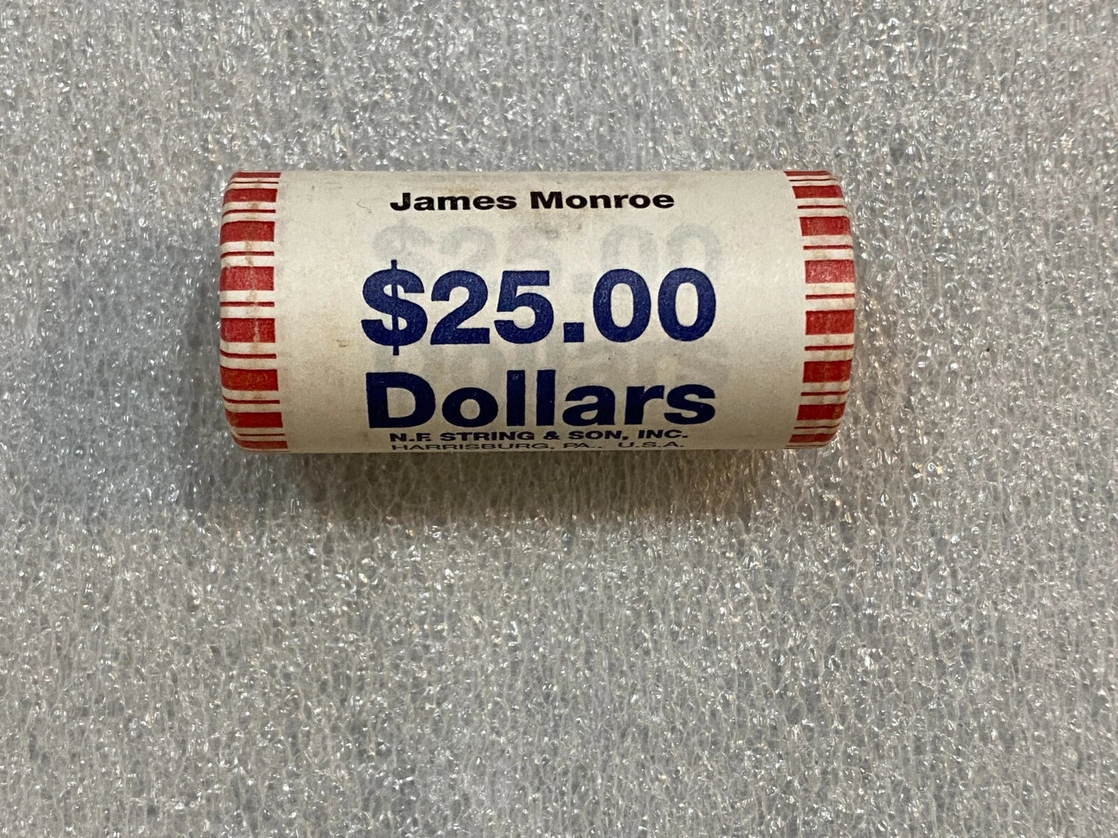 2008 James Monroe US Presidential Dollar Coin Sealed Roll $25 NF String Son-2
